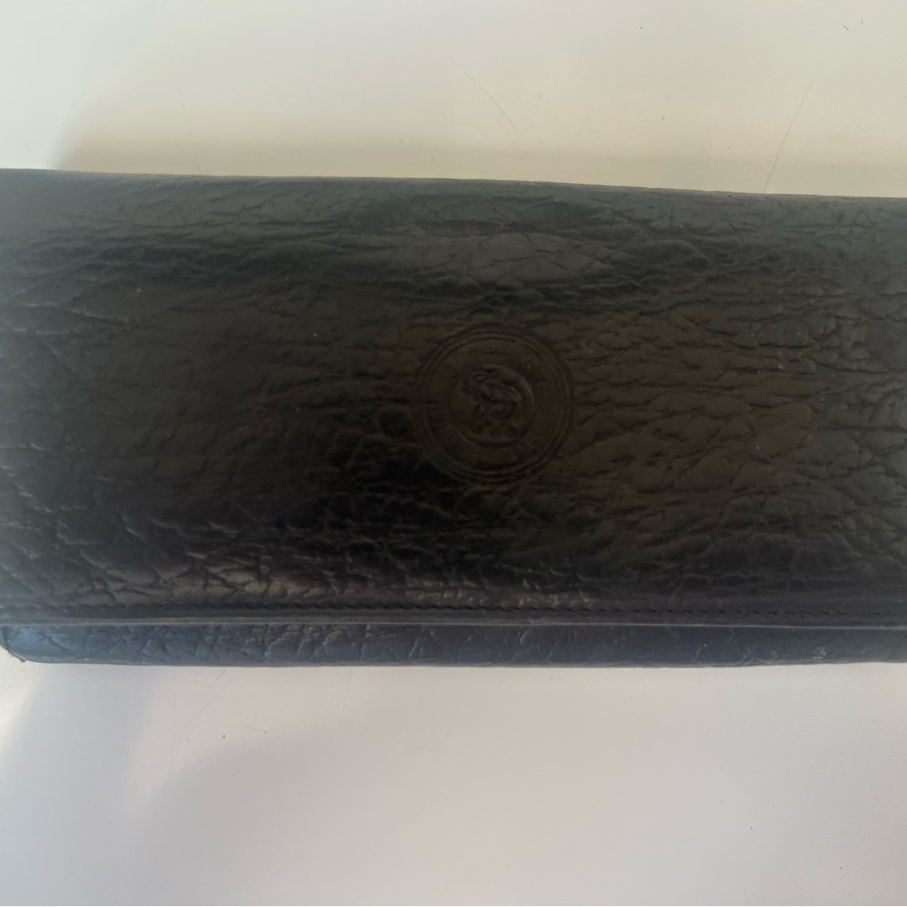 Black Elephant Leather Wallet